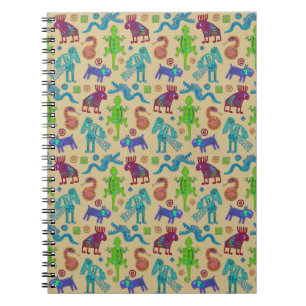 Afro-mexikanische Kultur Primitive Stammesmuster 1 Notizblock
