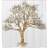 Afro-modernes Muster:  Afrika von neuem Duschvorhang (Vorderseite)