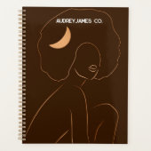 Afro Moon Girl Planner Planer (Vorderseite)