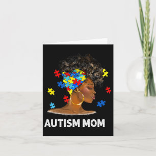Afro Mother Autism Awaren Karte