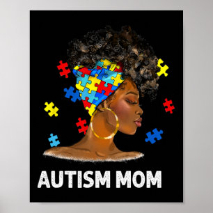 Afro Mother Autism Awaren Poster