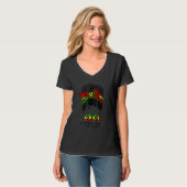 Afro-Mutter-Leben-Unordentlicher-Bündel-Leopard-Sc T-Shirt (Vorderseite Vollansicht)