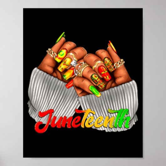 Afro-Nagel Juneteenth African American Freedom Poster (Vorne)
