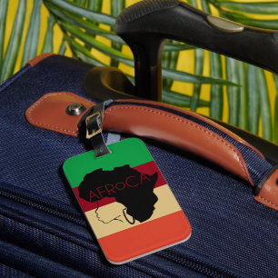 Afro Natural Black Hair Gepäckanhänger