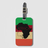 Afro Natural Black Hair Gepäckanhänger (Vorderseite Vertikal)