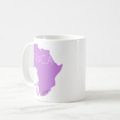 Afro Natural Black Hair Kaffeetasse (Vorderseite Links)