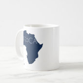 Afro Natural Black Hair Kaffeetasse (Vorderseite Links)