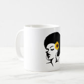 Afro Natural Black Hair Kind Pride Kaffeetasse (Vorderseite Links)