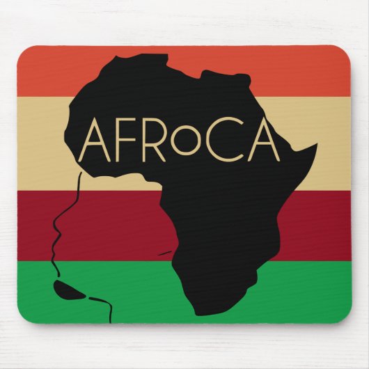 Afro Natural Black Hair Mousepad (Vorne)