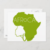 Afro Natural Black Hair Postkarte (Vorne/Hinten)