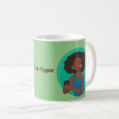 Afro Natural Hair Curls Kaffeetasse (VorderseiteRechts)