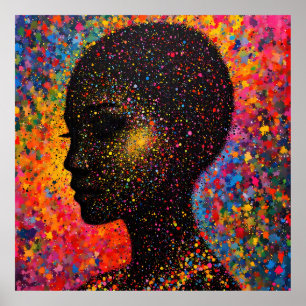 Afro Nebula Flüstern – Black History Feier Poster