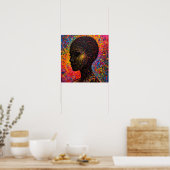 Afro Nebula Flüstern – Black History Feier Poster (Küche)