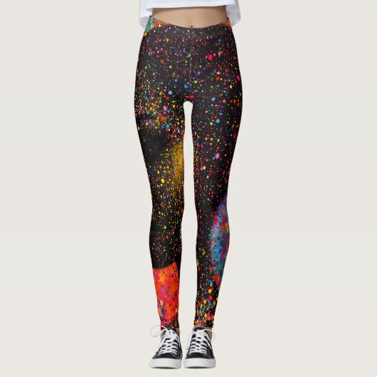 Afro Nebula Flüstern – Feier der schwarzen Geschic Leggings (Vorderseite)
