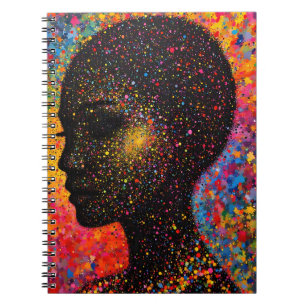 Afro Nebula Flüstern – Feier der schwarzen Geschic Notizblock