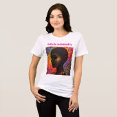 Afro Nebula Flüstern – Feier der schwarzen Geschic Tri-Blend Shirt (Vorderseite voll)