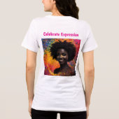 Afro Nebula Flüstern – Feier der schwarzen Geschic Tri-Blend Shirt (Rückseite)