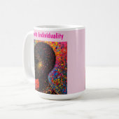 Afro Nebula Whisper – Black History Celebration Kaffeetasse (Vorderseite Links)