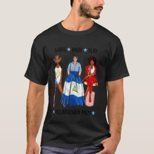 Afro-Nicaraguanische Mutter Flagge Nicaraguas Mutt T-Shirt