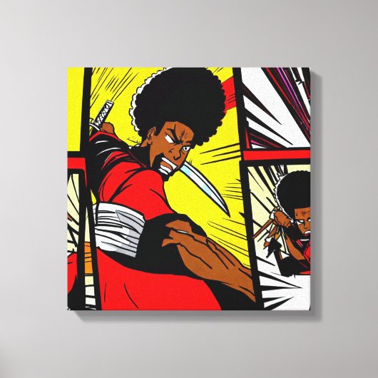 Afro Ninja Leinwanddruck (Vorderseite)