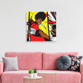Afro Ninja Leinwanddruck (Insitu (Wohnzimmer))