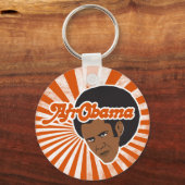 Afro Obama Schlüsselanhänger (Vorderseite)