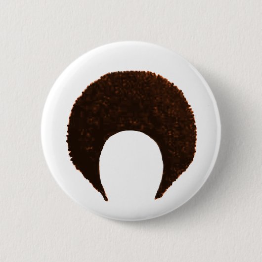 Afro orange jGibney die MUSEUM Zazzle Geschenke Button (Vorderseite)