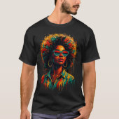 Afro Paint Drip Freedom Kunst  T-Shirt (Vorderseite)