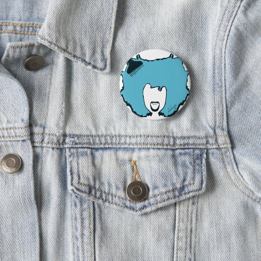 Afro Pick Button (Beispiel)