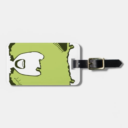Afro Pick Gepäckanhänger (Vorderseite horizontal)