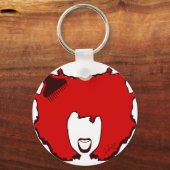 Afro Pick Schlüsselanhänger (Vorderseite)