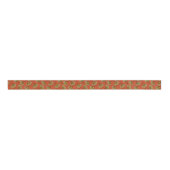 Afro Pop Ankara Red Design Satin Ribbon Ripsband (Vorderseite)
