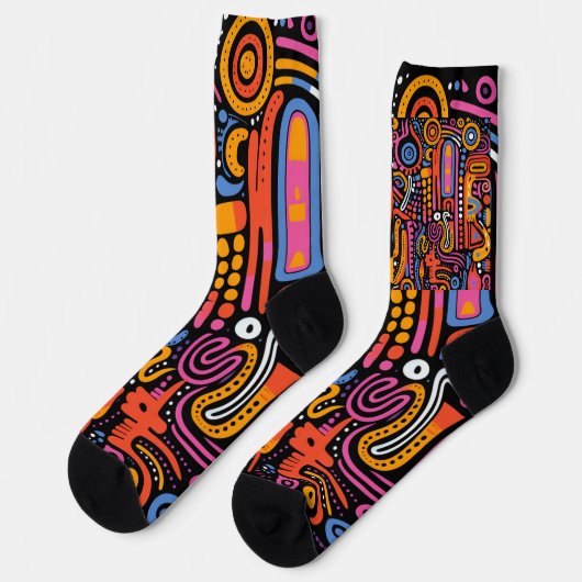 Afro-Pop' – Buntes Lebensgefühl Socken (Linkes Detail)