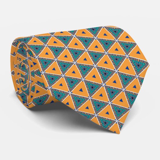 Afro Pop Cool Geometric Tribal Design Neck Tie Krawatte (Gerollt)