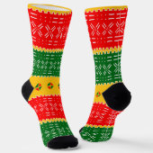 Afro-Pop farbenfroher Mudcloth-Designer-Druck Socken (Gewinkelt)