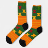Afro Pop Farbige Kente Socken (Linkes Detail)