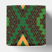 Afro Pop Green Black und Yellow Modern Mudtuch Geschenkschachtel (Oben)