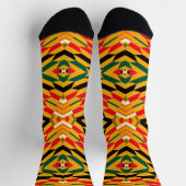 Afro Pop Kairo Kente Druck Socken (Oben)