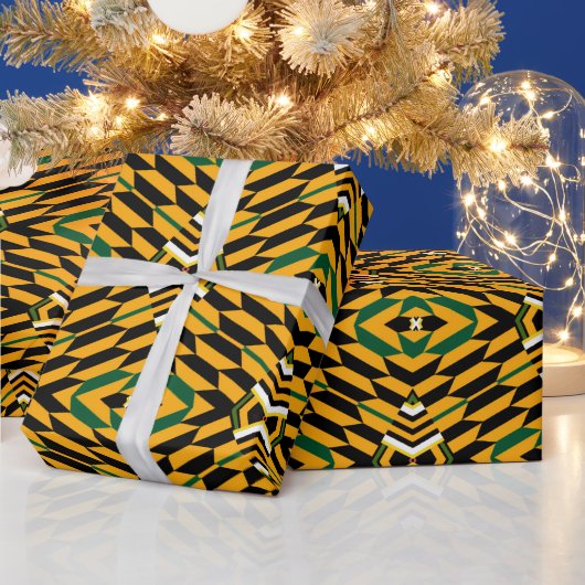 Afro Pop Kente Design Wrapping Paper Geschenkpapier (Feiertage)