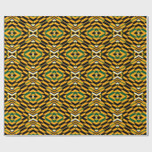 Afro Pop Kente Design Wrapping Paper Geschenkpapier (Flach)