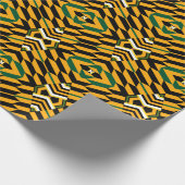 Afro Pop Kente Design Wrapping Paper Geschenkpapier (Ecke)