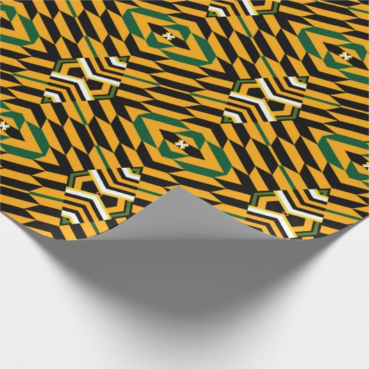 Afro Pop Kente Design Wrapping Paper Geschenkpapier (Ecke)