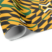 Afro Pop Kente Design Wrapping Paper Geschenkpapier (Rolleneckpunkt)