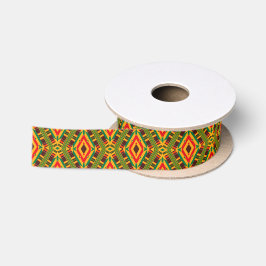 Afro-Pop-Kente-Farben-Design-Satinband Satinband