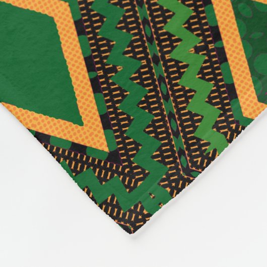 Afro Pop Kente Green Fleecedecke (Ecke)