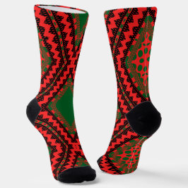 Afro Pop Kente Red Socks Socken