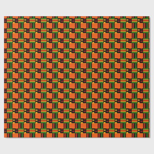 Afro Pop Modern Kente Style Geschenkpapier (Flach)