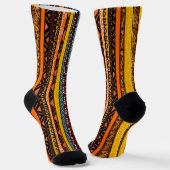 Afro Pop Modern Mudcloth Stripes Socks Socken (Gewinkelt)
