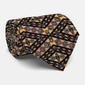 Afro-Pop-Moderne Bogolan-Schlammstoff-Design Krawatte (Gerollt)