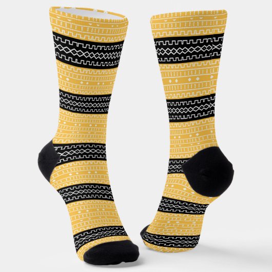 Afro Pop Moderne Mudcloth-Socken Socken (Gewinkelt)